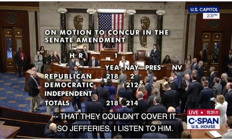 Trump’s One Big, Beautiful Bill Clears Congress After Marathon House Vote; Hakeem Jeffries Delivers ...